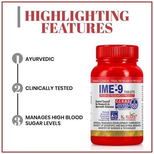 KUDOS AYURVEDA Ime-9 Tab - Kudos  - 60 Tablet