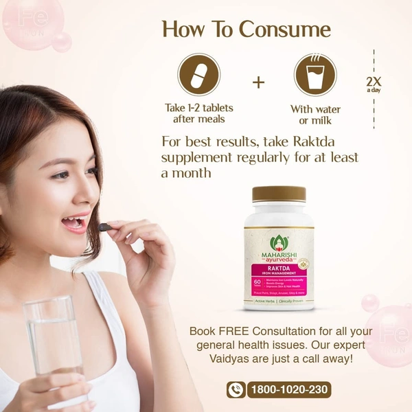 MAHARISHI AYURVEDA  Raktda Tablet - Maharishi - 60Tablets