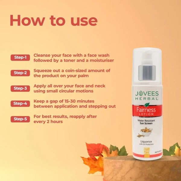 JOVEES HERBAL CARE Sunscreen Fairness SPF 25 Lotion - Jovees - 100ml
