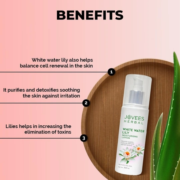 JOVEES HERBAL CARE White Water Lily Moisturizing Lotion - Jovees - 200ml