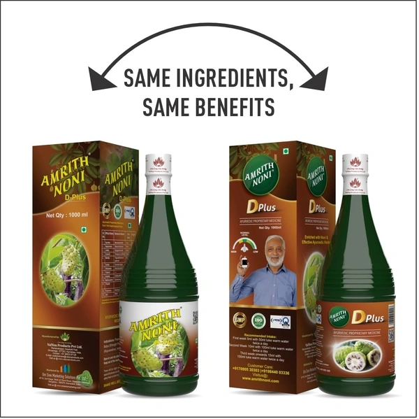 MS.VAL YOU PRODUCTS Amrith Noni D-Plus (Diabetic) - Ms. Val You Products - 1L