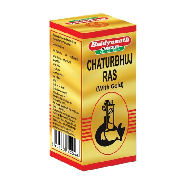 BAIDYANATH Chaturbhuj Ras(Gold) - Baidyanath - 10Tablet