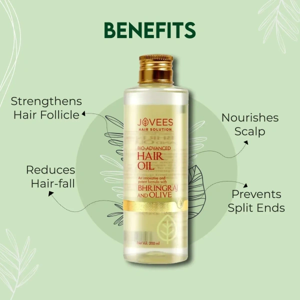 JOVEES HERBAL CARE Bhringraj & Olive Bio- Advanced Hair Oil - Jovees - 200ml