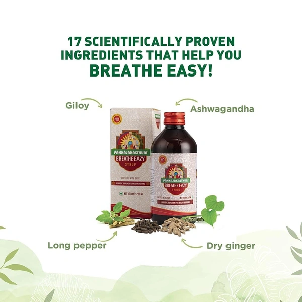 PANKAJA KASTHURI HERBALS Breathe Eazy Syrup - Pankaja - 200ml