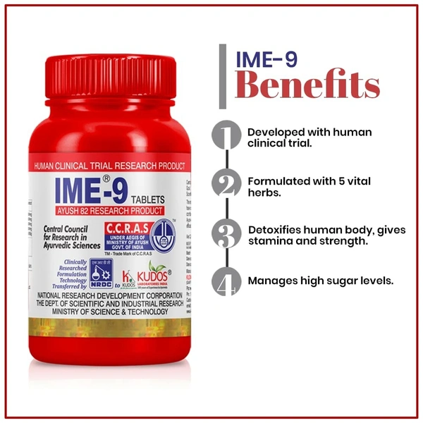 KUDOS AYURVEDA Ime-9 Tab - Kudos  - 60 Tablet