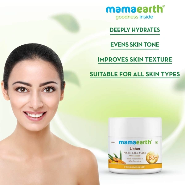 MAMA EARTH Ubtan Night Face Mask - Mama Earth - 200g