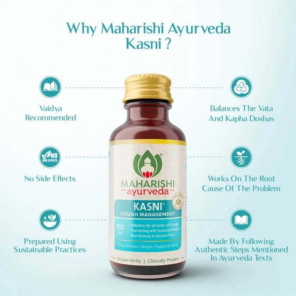 MAHARISHI AYURVEDA  Kasni Sugar free Syrup - Maharishi - 100ml