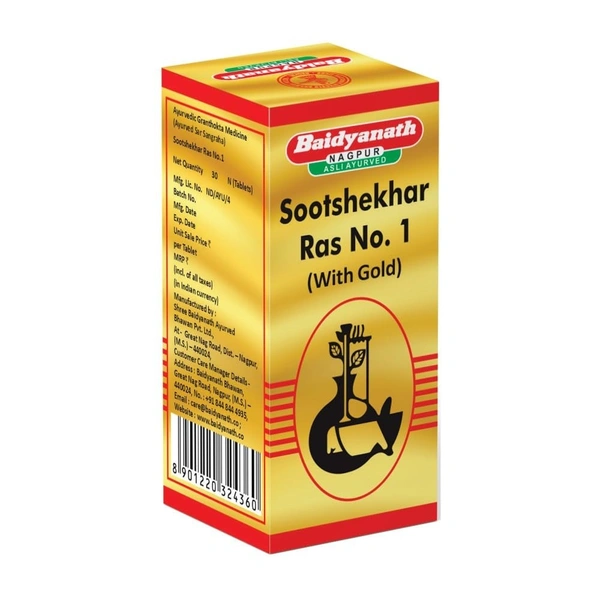 BAIDYANATH  Sootshekhar Ras No.1(Gold) - Baidyanath - 30Tablet