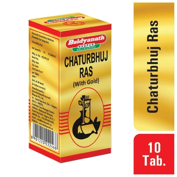 BAIDYANATH Chaturbhuj Ras(Gold) - Baidyanath - 10Tablet