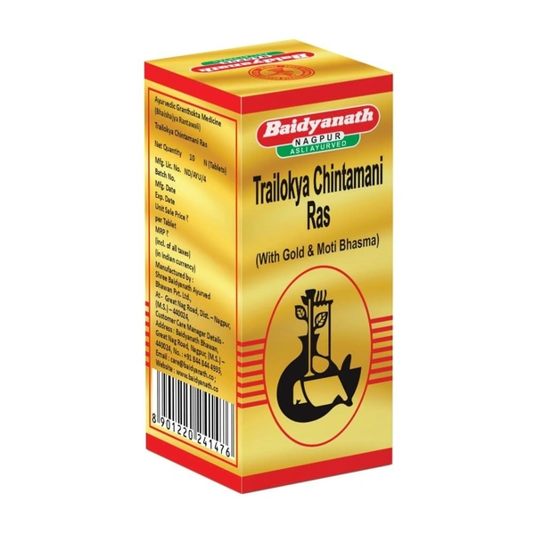 BAIDYANATH  Trailokya Chintamani Ras(Gold) - Baidyanath - 10Tablet