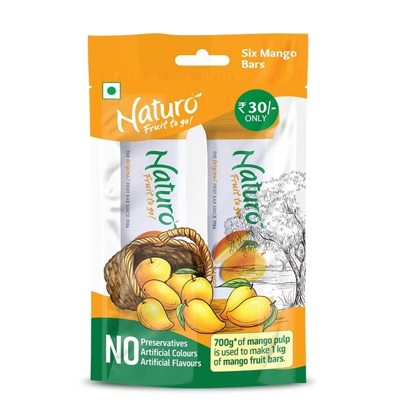 NATURO FOOD PRODUCTS Naturo Mango Fruit Bar - Naturo - 6P