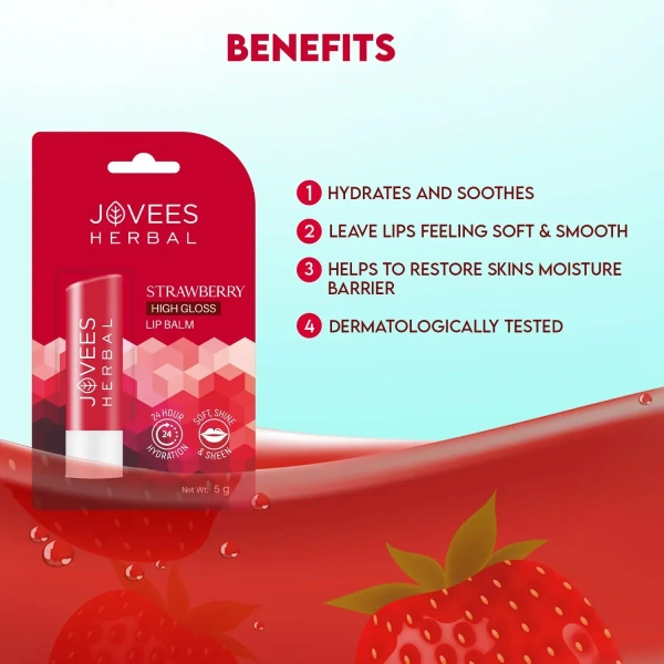 JOVEES HERBAL CARE Strawberry High Gloss Lip Balm  - Jovees  - 5G