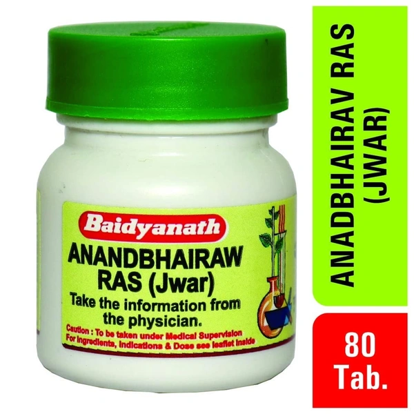 BAIDYANATH Anand Bhairaw Ras(Jwar) - Baidyanath - 80Tablet