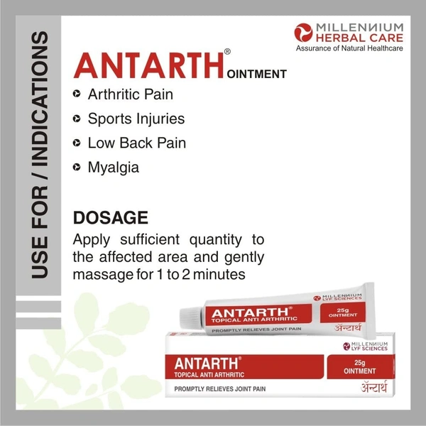 MILLENNIUM HERBALS Antarth Ointment - Millennium - 25g