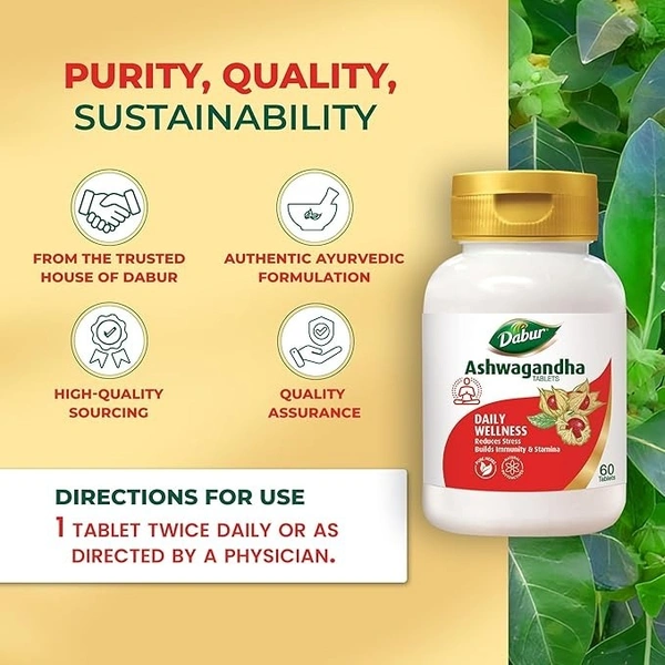 DABUR INDIA LIMITED Ashwagandha Tablet - Dabur - 60Tablet