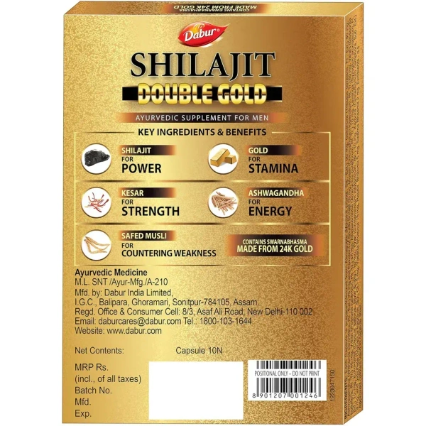 DABUR INDIA LIMITED Shilajit Double Gold - Dabur - 10Capsule