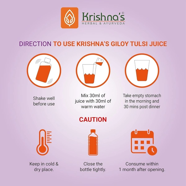KRISHNA PHARMACY Giloy Tulsi Ras - Krishna - 500ml