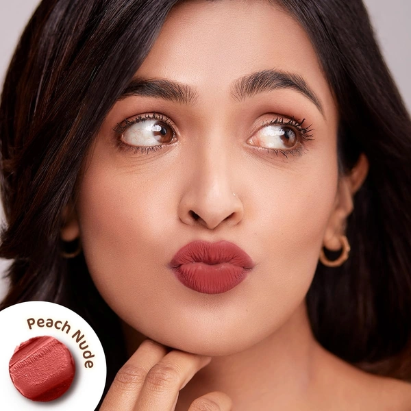 MAMA EARTH Lipstick Moisture Matte Longstay (Peach Nude) - Mama Earth - 2g