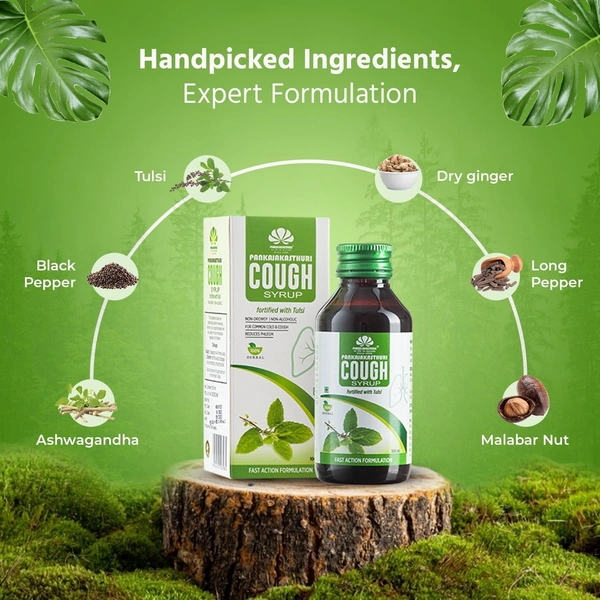 PANKAJA KASTHURI HERBALS Cough Syrup Tulsi Sugar Free - Pankaja - 100ml