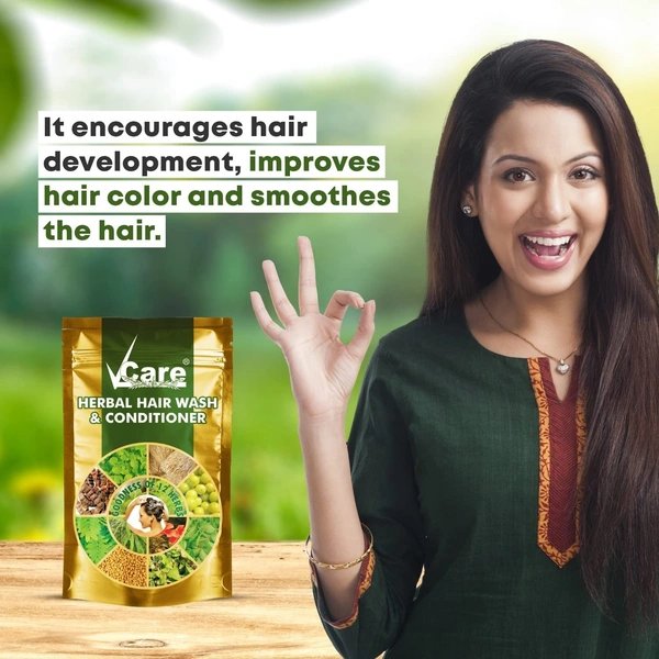 V CARE HERBAL CONCEPTS Herbal Hair Wash Conditioner - V Care - 100Gm