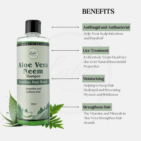 LALA DAWASAZ PVT LTD Aloevera Neem Shampoo - Lalas - 500ml