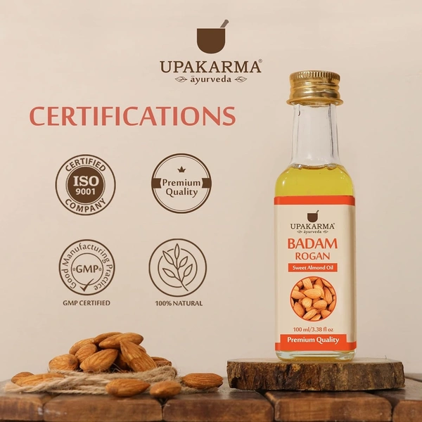 MANKIND PHARMA Ayurveda Badam Rogan Sweet Almond Oil - Upakarma  - 100ml