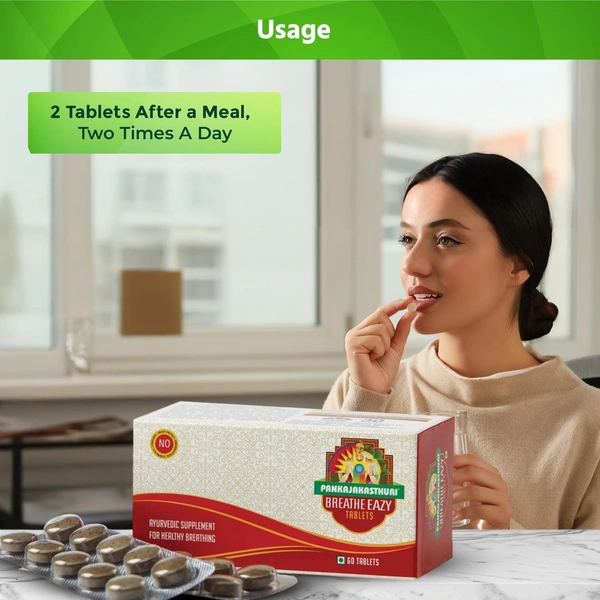 PANKAJA KASTHURI HERBALS Breathe Eazy Tablet - Pankaja - 60 Tablet