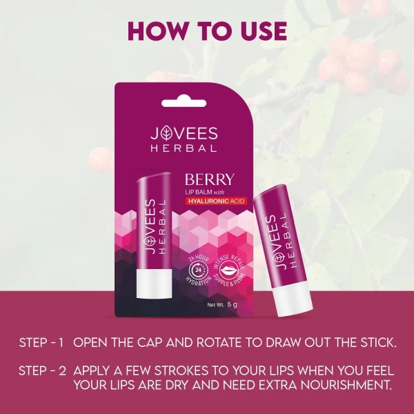 JOVEES HERBAL CARE Berry Hyaluronic Acid Lip Balm - Jovees  - 5G