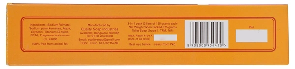 QUALITY SOAP INDUSTR Cauvery Saffron Sandal Soap Combo - Quality - 