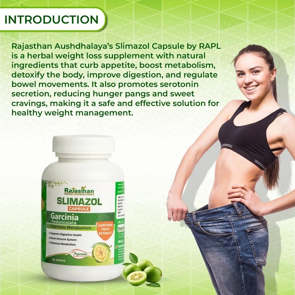 RAJASTHAN HERBALS  Slimazol Capsule - Rajasthan  - 60 Capsules