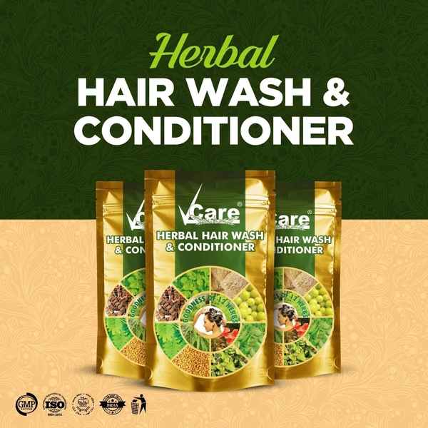 V CARE HERBAL CONCEPTS Herbal Hair Wash Conditioner - V Care - 100Gm