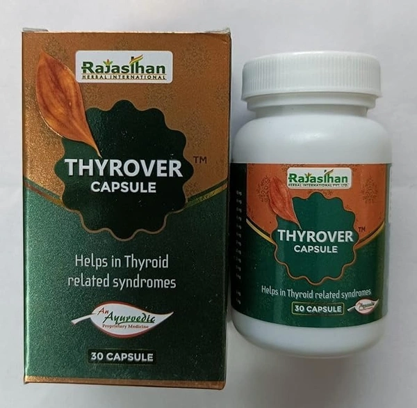RAJASTHAN HERBALS  Thyrover Capsules - Rajasthan - 30 Capsules