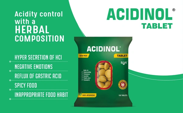 BAN LABS Acidinol Tablet - Ban Lab - 100Tablet