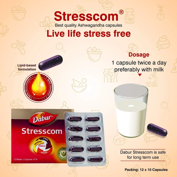 DABUR INDIA LIMITED Stresscom Capsulr - Dabur  - 10Capsule