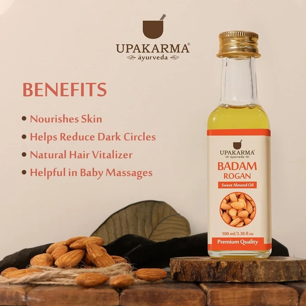 MANKIND PHARMA Ayurveda Badam Rogan Sweet Almond Oil - Upakarma  - 100ml