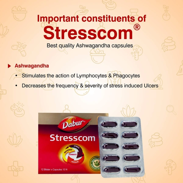 DABUR INDIA LIMITED Stresscom Capsulr - Dabur  - 10Capsule