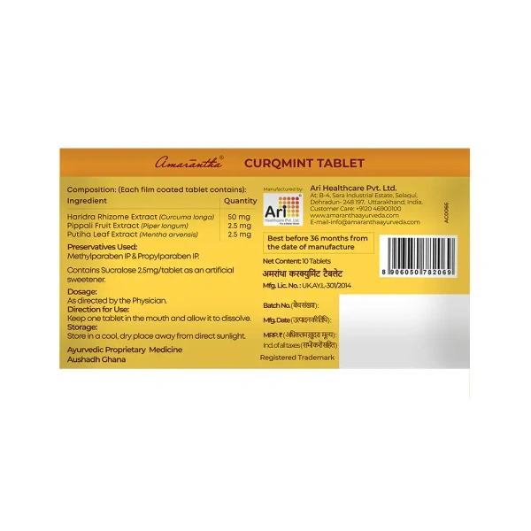 ARI HEALTHCARE Curqmint Tablet - Ari Health - 10 Tablet