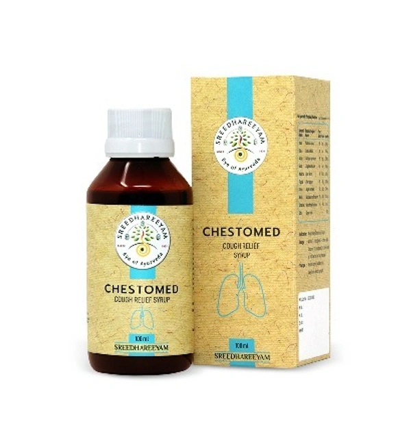 SREEDHAREEYAM Chestomed Cough Relief Syrup - Sreedhareeyam - 100Ml