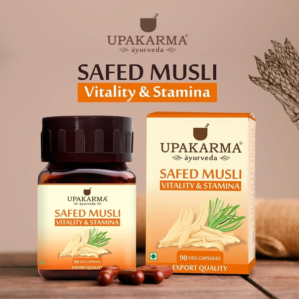MANKIND PHARMA Ayurveda Safed Musli Veg Capsule - Upkarma - 90Capsules