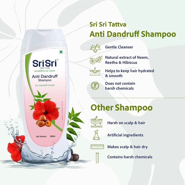 SRI SRI AYURVEDA Anti Dandruff Shampoo  - Sri Sri - 200Ml
