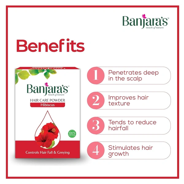 BANJARA'S Hibiscus Hair Care Powder - Banjara - 100gm