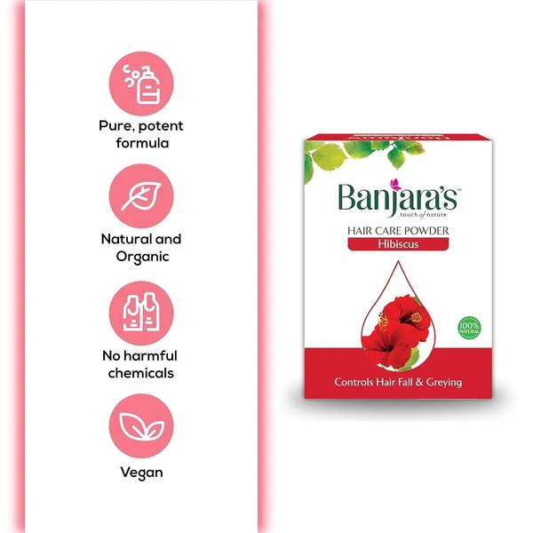 BANJARA'S Hibiscus Hair Care Powder - Banjara - 100gm