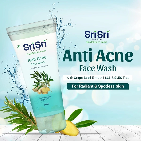 SRI SRI AYURVEDA Anti Acne Face Wash 60Ml-Sri Sri - 60Ml