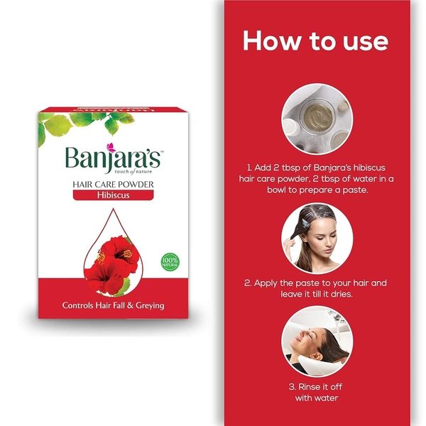 BANJARA'S Hibiscus Hair Care Powder - Banjara - 100gm