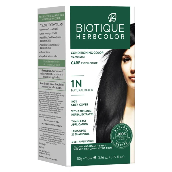 BIOTIQUE Herbcolor 1N Natural Black - Biotique - 50g