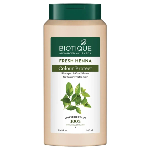 BIOTIQUE Fresh henna colour protect shampoo & conditioner- Biotique - 340ml