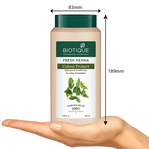 BIOTIQUE Fresh henna colour protect shampoo & conditioner- Biotique - 340ml
