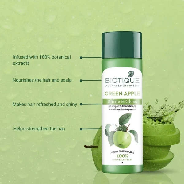 BIOTIQUE Green Apple Shampoo/Conditioner - Biotique - 340ml