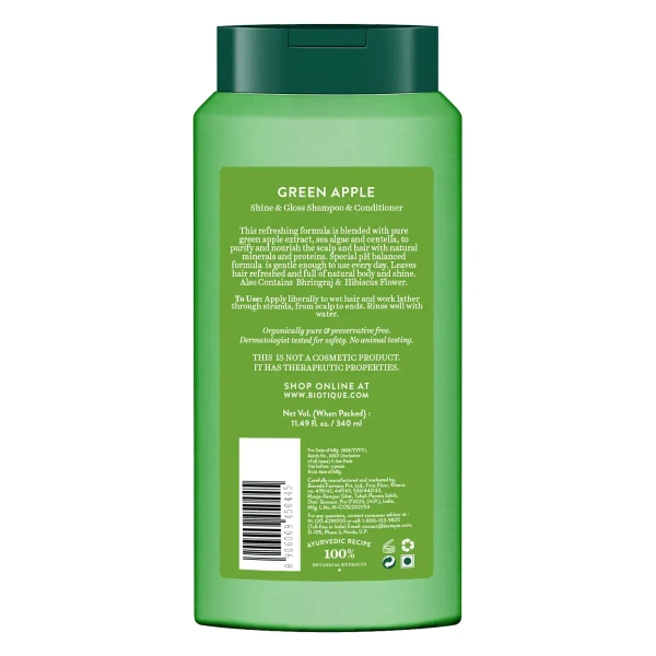 BIOTIQUE Green Apple Shampoo/Conditioner - Biotique - 340ml