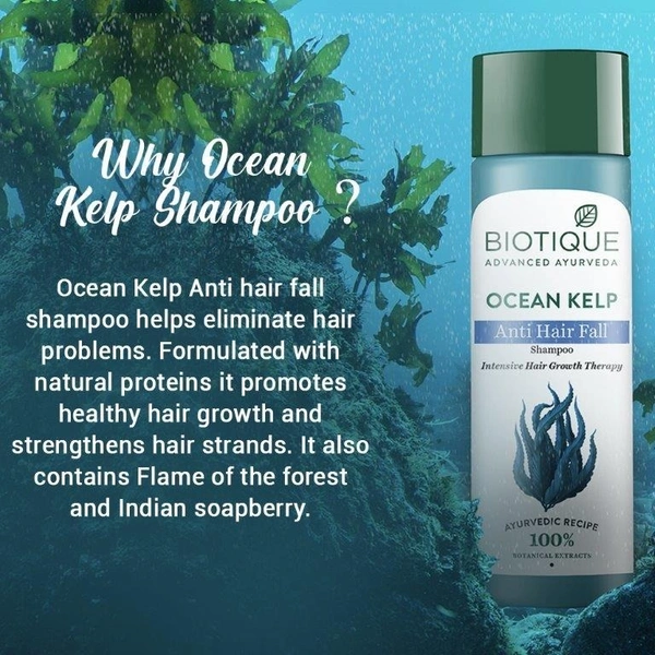 BIOTIQUE Ocean kelp anti hair fall Shampoo - Biotique - 800ml